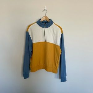 Multicolored Half Zip Sweatshirt